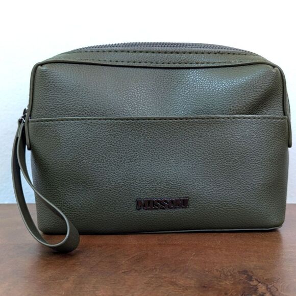 Missoni Green Toiletry Bag Whimsigoth Dark Academia Travel Chic - Picture 1 of 9